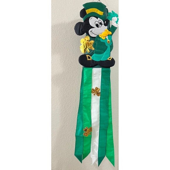 Disney Mickey Mouse Leprechaun St. Patrick's Day Hanging WindSock Decor - Picture 2 of 9
